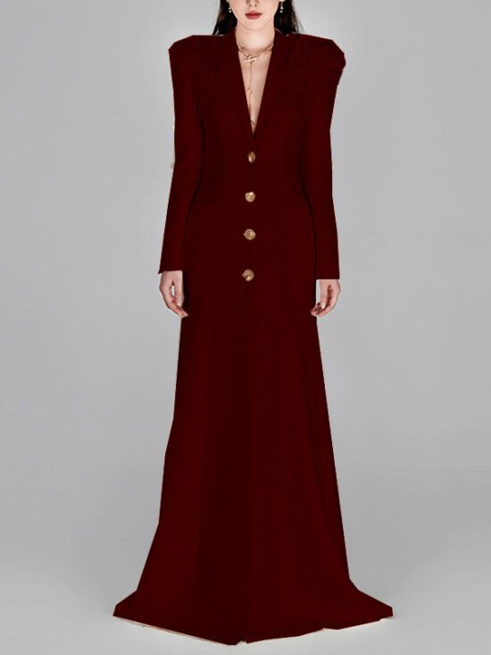 Floral Embellished Maxi Dress With Sweetheart Neckline