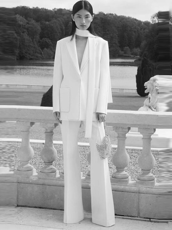 Trendy Stylish Scarf Jacket And Pants Set