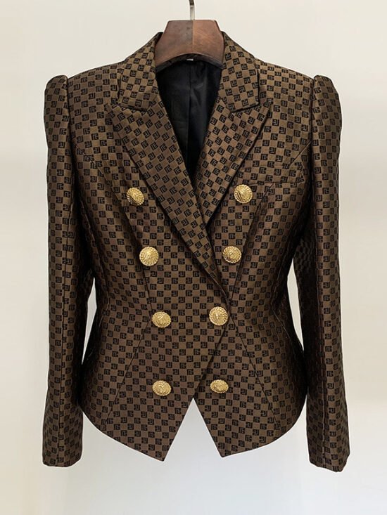 Stylish Lion Double-Breasted Blazer Jacket